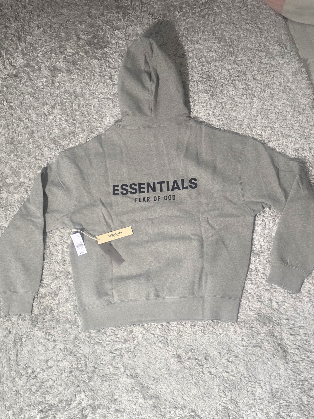 Fear of God Essentials Men’s Light Gray Crewneck Hoodie